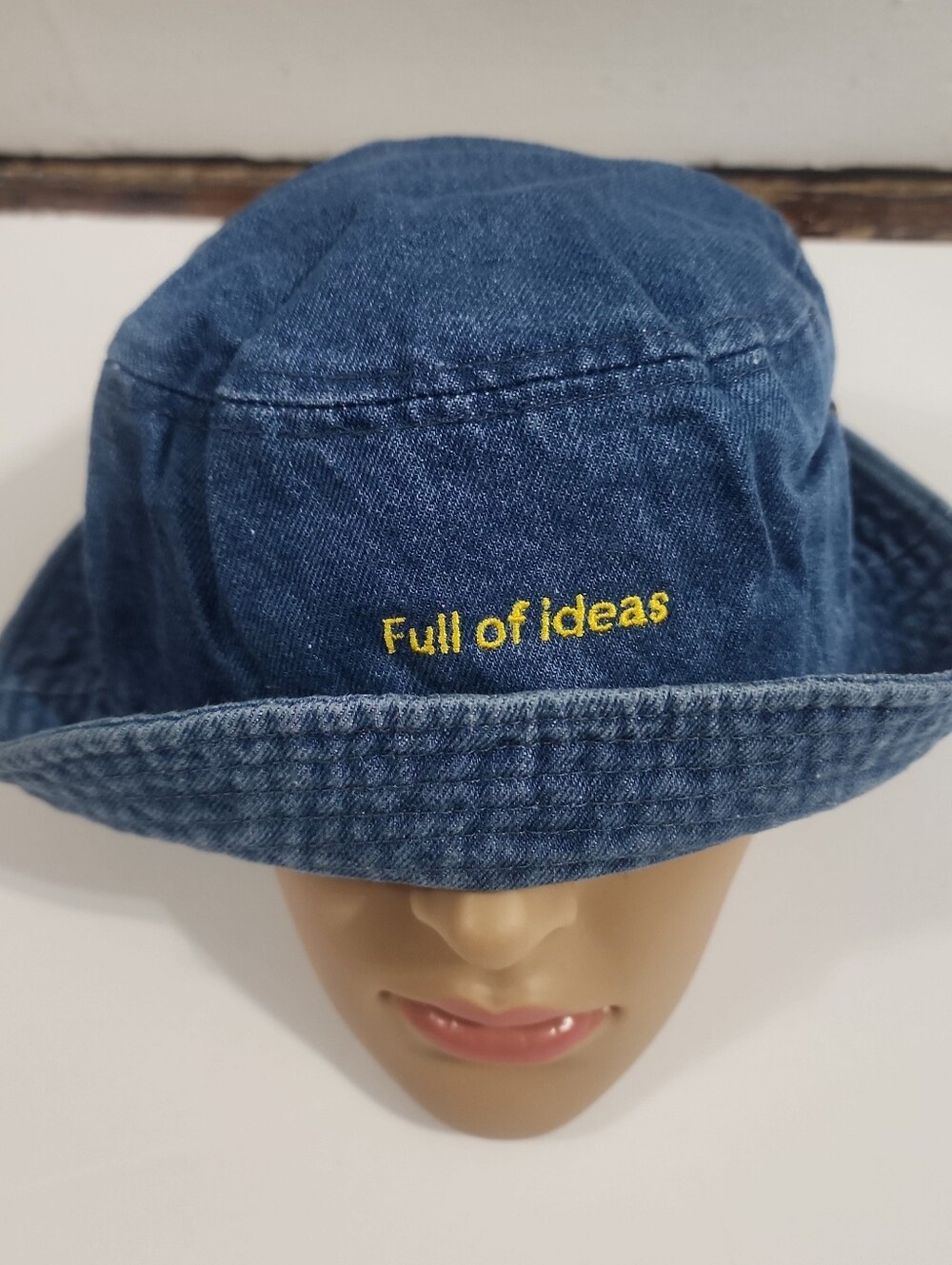 KB ETHOS DENIM BUCKET HAT BLUE COTTON MEDIUM WASH DENIM S/M Unisex NWOT
